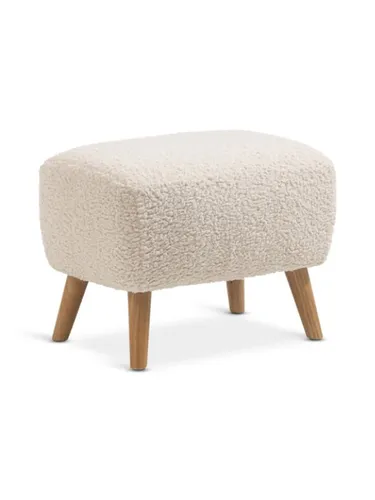 Puf VILDSUND 52x41 tela bouclé crudo en Blanco - Butacas, banquetas y puffs, Uruguay | JYSK