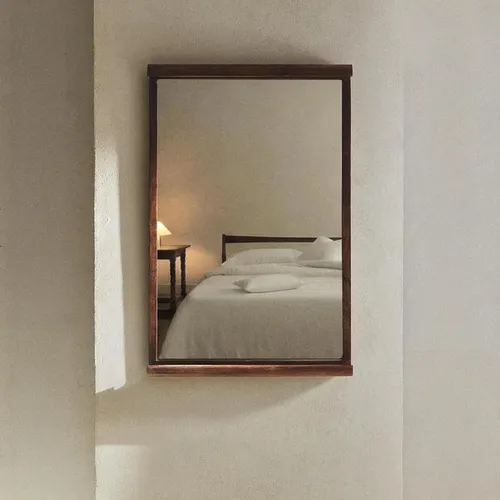 ESPEJO PARED MARCO CURVADO en Madera natural - Espejos, Uruguay | Zara Home