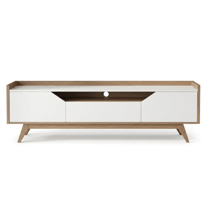 Rack Lotus – Olmo/ Blanco – 180 cm en Olmo / Blanco - Muebles para TV, Uruguay | Berna Home