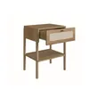 Mesa de Luz Oslo - 1 Cajon - Natural con tejido en Marrón - Mesas de luz, Uruguay | NYR, vista 2 de 6