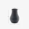Jarrón Silaia de terracota con acabado negro 30 cm en Gris - Jarrones, Uruguay | Kavehome, vista 4 de 4