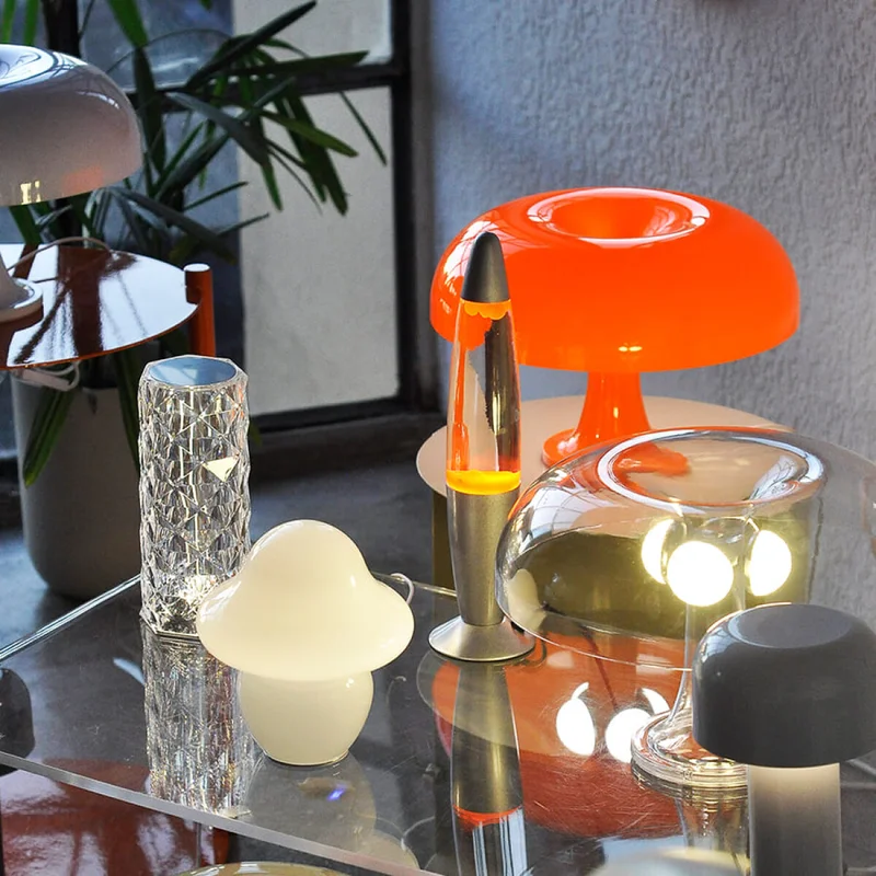 Lampara de mesa retro Mushroom - naranja en Naranja - Lámparas de mesa, Uruguay | Buho Store, vista 5