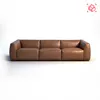 Sofá 4 Cuerpos Cuero Marron Tufa Camel en Beige - Sillones y sofás, Uruguay | Divino, vista 6 de 6