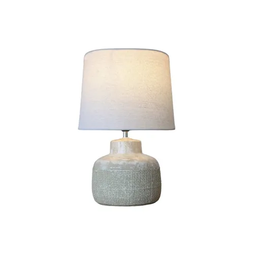 LAMPARA DE MESA CERAMICA D30x45CM TEXTURA BEIGE en Beige - Lámparas de mesa, Uruguay | Koz
