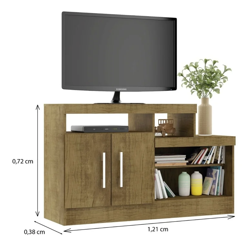 Rack Modular Tv Led Lcd Muebles Living Comedor Veneza 615 en Marrón - Muebles para TV, Uruguay | Soy Hogar, vista 4