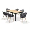 Juego de Patio - 6 sillas mas mesa en Negro - Muebles para el exterior, Uruguay | Rústico Hogar, vista 1 de 5