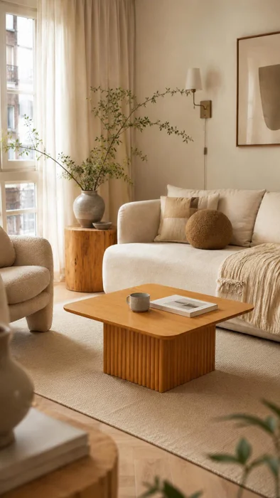 Mesa de Living de Madera Omega en Madera natural - Muebles, Uruguay | Indrana, vista 4