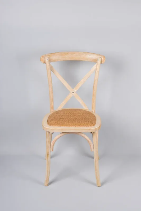 Silla Cross Blanca en Madera natural - Sillas, Uruguay | Victoriana, vista 3