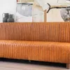 SILLON DE COMEDOR FERRARO - CUERO ITALIANO CARAMELO - 2.13 MTS en Marrón - Sillones y sofás, Uruguay | La Iberica, vista 1 de 8