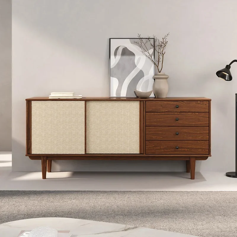 Aparador Buffet 175CM con Ratan Serena - Madera Maciza en Madera natural - Aparadores y recibidores, Uruguay | Balton, vista 10