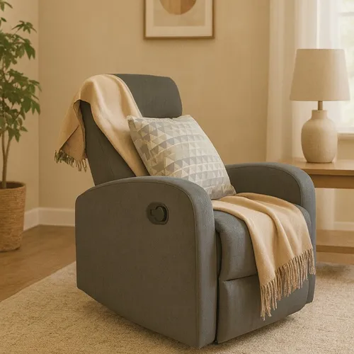 Reclinable Fine 1 cuerpo, grafito — Serra Amoblamientos en Gris - Sillones y sofás, Uruguay | Serra Amoblamientos