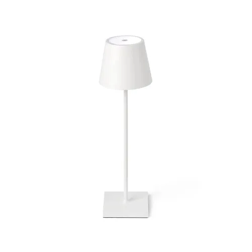 Lámpara de Mesa Roger Recargable Dimerizable Blanca en Blanco - Lámparas de mesa, Uruguay | Serlux