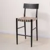 Banqueta en Acacia y Cuero en Negro - Butacas, banquetas y puffs, Uruguay | Entrecasa, vista 1 de 8