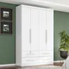 Ropero Max Plus 4 Puertas 4 Cajones - Línea Glam - Blanco en Blanco - Roperos y placares, Uruguay | Ecowood, vista 2 de 4