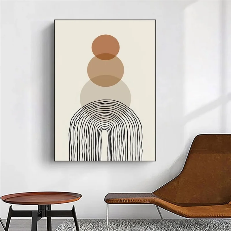 CUADRO CANVAS 40x50cm MARCO PIRAMIDE CIRCULOS en Multicolor - Decoración de pared, Uruguay | Decohogar, vista 3