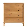 Comoda 4 Cajones Madera Natural-beige Curazao en Madera natural - Cómodas, Uruguay | Divino, vista 2 de 5