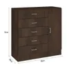 Comoda Cajonera para Dormitorio de 5 Cajones 1 Puerta y 1 Estante interno - FE - Marron en Marrón - Cómodas, Uruguay | Mulata, vista 5 de 5