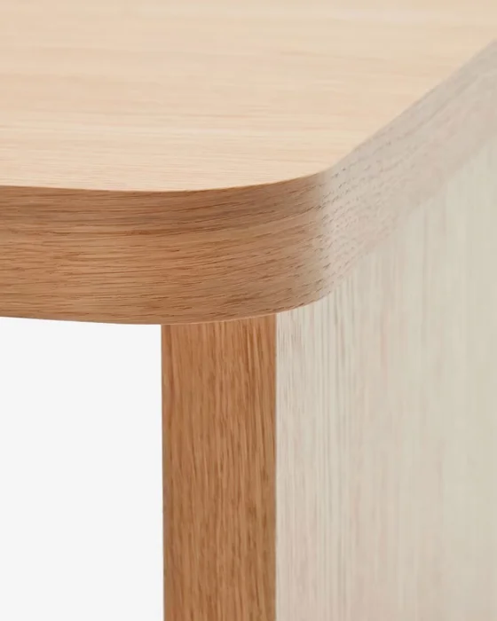 Mesa de centro Oaq de chapa de roble con acabado natural - 89 x 62 cm en Madera natural - Mesas de living, Uruguay | Kavehome, vista 5