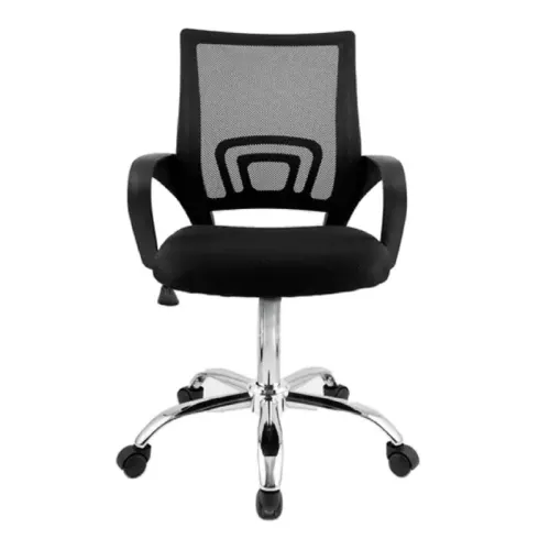 Silla De Escritorio Mallada Con Soporte Lumbar Negra en Negro - Escritorios y sillas de escritorio, Uruguay | Unilux