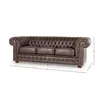 Sofá Chesterfield Novo - Cuero Advanced - 3 cuerpos - Smoke en Marrón - Sillones y sofás, Uruguay | NYR, vista 4 de 4