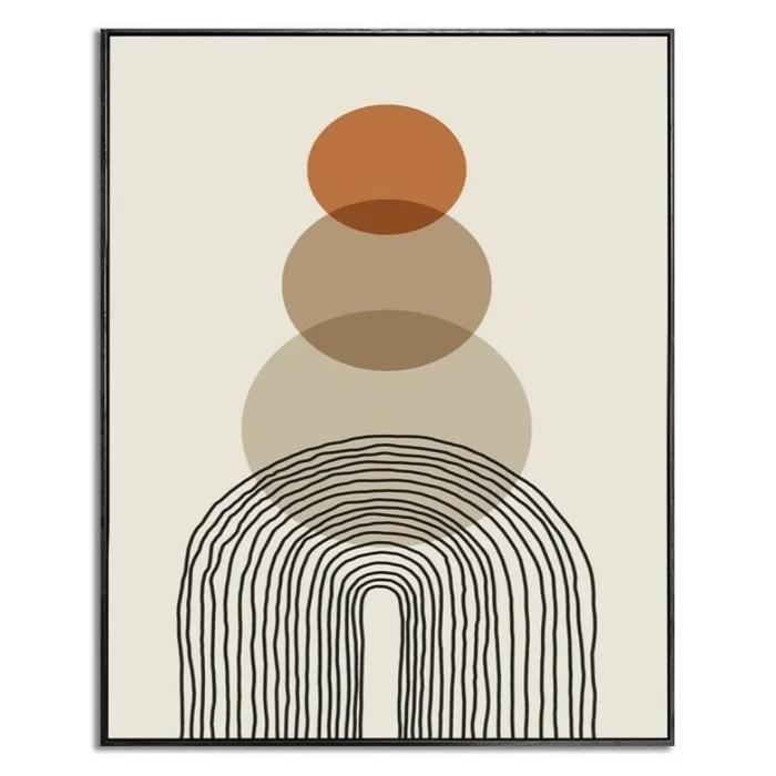 CUADRO CANVAS 40x50cm MARCO PIRAMIDE CIRCULOS en Multicolor - Decoración de pared, Uruguay | Decohogar, vista 2