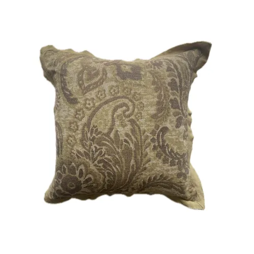 Almohadón Marrón Yute Y Algodón Artemisa en Marrón - Textiles, Uruguay | Divino
