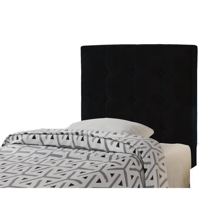 Respaldo Imperial 1 Plaza - Negro - Respaldos de cama, Uruguay | Berna home