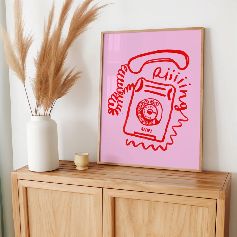 Un sonido de la infancia - Cuadro Ring en Rosa - Láminas, Uruguay | Kiosko de Mar, vista 4