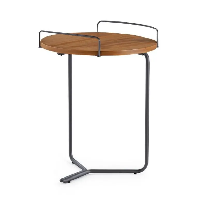MESA APOYO - ROBLE CLARO - PATA GRAFITO en Madera natural - Mesas de living, Uruguay | Champagne Home