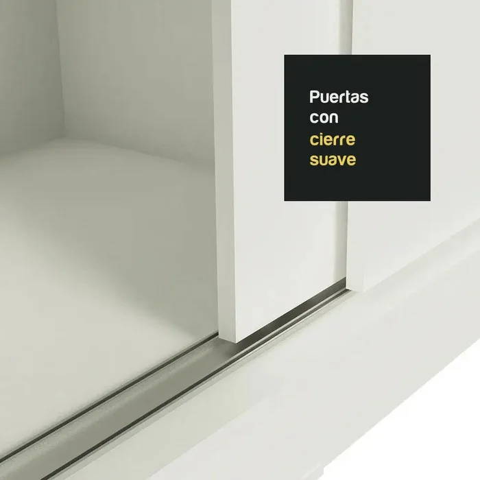 Ropero Placard Matrimonial Austin 4 Puertas Corredizas 215cm en Blanco - Roperos y placares, Uruguay | Balton, vista 43