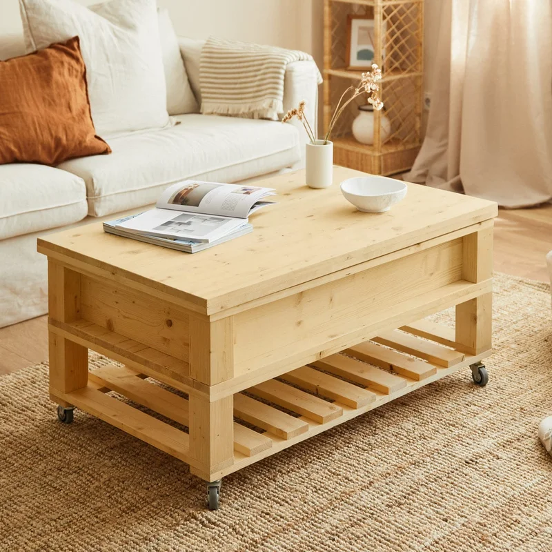 Mesa elevable Meike en Madera natural - Mesas de living, Uruguay | Treehouse Deco, vista 3