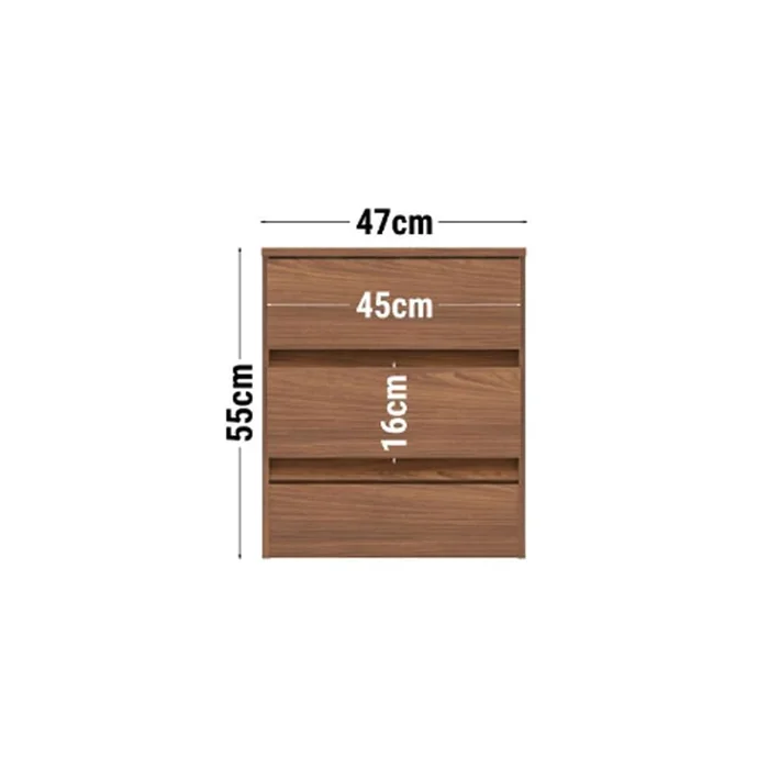 Mesa De Luz Fit 2 Cajones Moderna 100% Mdp - Mesas de luz, Uruguay | Lais Muebles, vista 3
