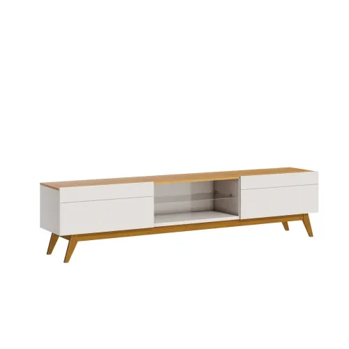 Rack para TV 1.8 Línea Nevada - Natural/Blanco en Multicolor - Muebles para TV, Uruguay | Ecowood
