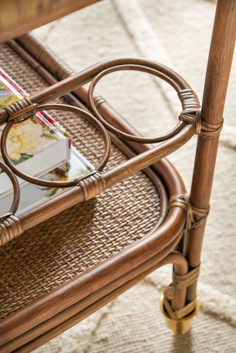 CARRO BAR - BAMBOO Y RATTAN - SIKA DESIGN en Marrón - Bibliotecas, Uruguay | La Iberica, vista 3