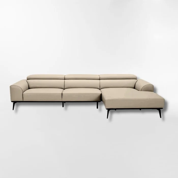 Sofá con chaise DUNA TELA BEIGE DERECHO - Sillones y sofás, Uruguay | Viasono, vista 3