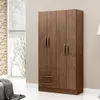 Ropero Dakar 4 puertas 2 cajones con estantes y perchero 172x90x35 cm Interior Natural en Madera natural - Roperos y placares, Uruguay | Mulata, vista 1 de 6