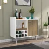 Rack Bodega 8 botellas 1P Nogal/Negro en Negro - Muebles para TV, Uruguay | Que Sal Muebleria, vista 5 de 8