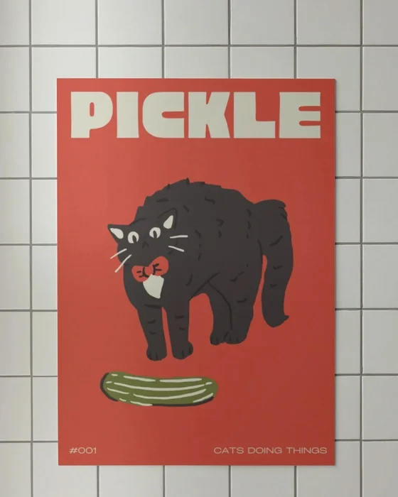 Cat - Pickle en Rojo - Láminas, Uruguay | La Cuadrería, vista 3