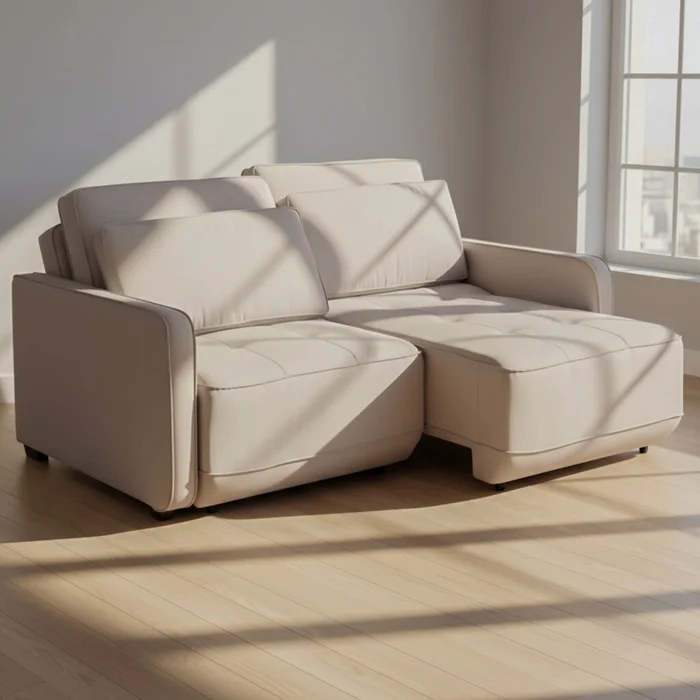 Sofa Cama Tela Gris Tivoli en Gris - Sillones y sofás, Uruguay | Divino