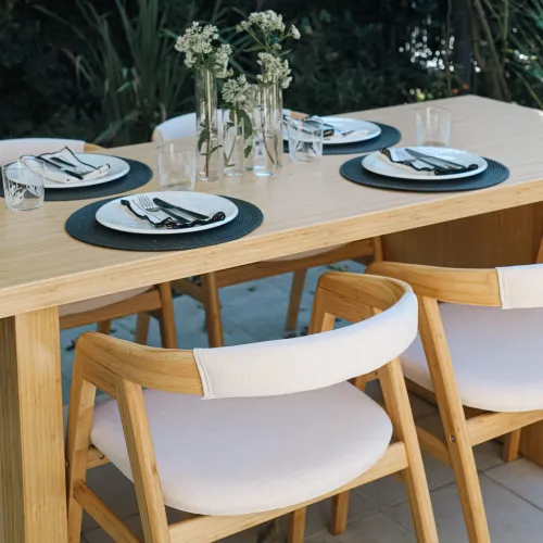 Mesa de Comedor Amalfi en Madera natural - Muebles, Uruguay | Uruguay Bamboo