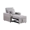 Sofa Cama Una Plaza Tapizado En Tela Color Gris Apertura Frontal - Sillones y sofás, Uruguay | Lais Muebles, vista 1 de 2