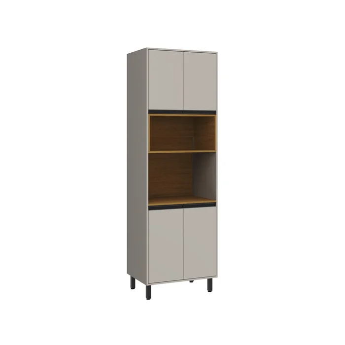 Panelero Modular 4 Puertas Con Estantes Mdp en Gris - Muebles, Uruguay | Soy Hogar