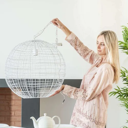 LAMPARA DE TECHO GLOBO WHITE - 55 CMS - Lámparas colgantes, Uruguay | La Iberica