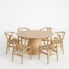 Juego comedor 6 sillas Wishbone Natural + Mesa Redonda 120cm - Sillas, Uruguay | Berna home, vista 1 de 2