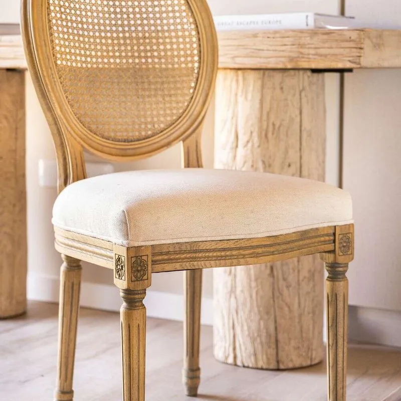 SILLA OVALO CON ESTERILLA - CLARA en Madera natural - Sillas, Uruguay | La Iberica
