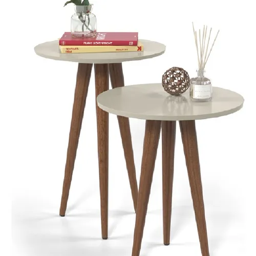 Juego 2 mesas living CH9030 en Beige - Mesas de living, Uruguay | Igoa