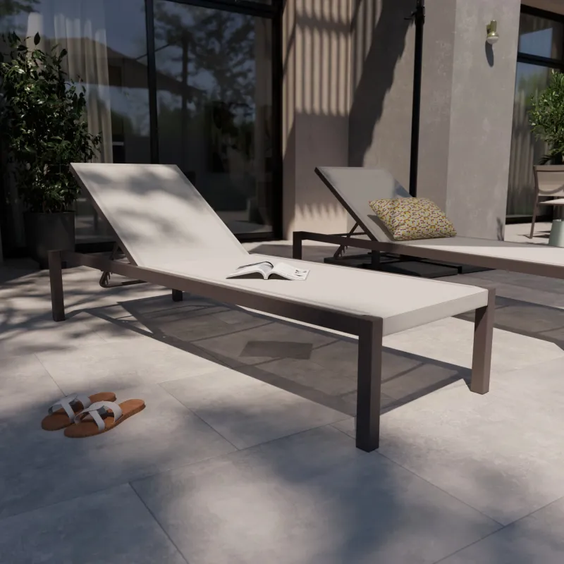 Reposera Lyra Beta Moka en Beige - Muebles para el exterior, Uruguay | Naterial Uruguay