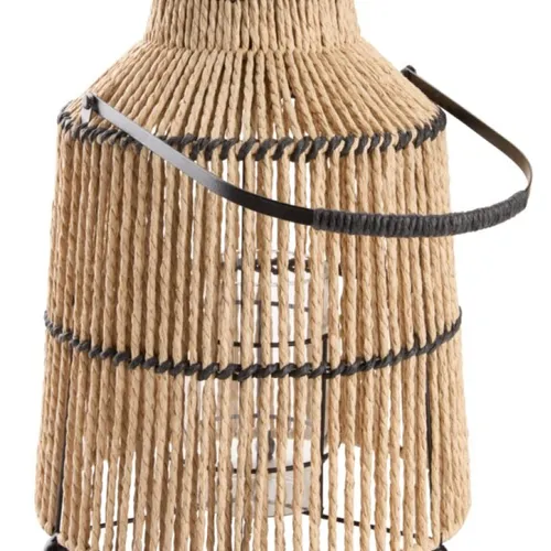 Farol MAALTHE Ø27xH35 cm natural/negro - Velas y Portavelas, Uruguay | JYSK