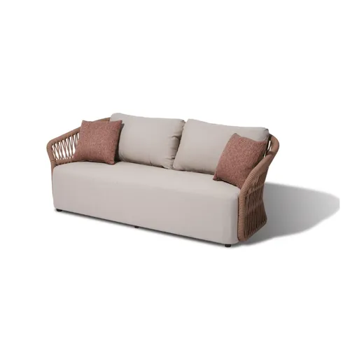 SOFA TRIPLE MENORCA MOCA en Marrón - Muebles para el exterior, Uruguay | Masinfinito Casa