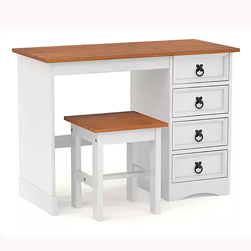 Escritorio CH9298B – 4 cajones – Blanco en Blanco - Escritorios y sillas de escritorio, Uruguay | Igoa